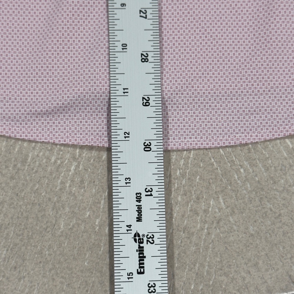 Eton Men's 15.5/39 Slim Pink/White Geometric Performance Stretch Dress Shirt euc - Picture 7 of 7